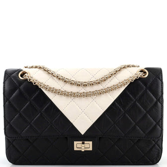 Chanel Bicolor Reissue 2.55 Flap Bag Quilted Aged Calfskin 226