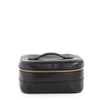 Chanel Vintage Cosmetic Case Lambskin Black 3350705
