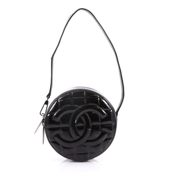 Chanel Vintage Chocolate Bar Round Shoulder Bag Quilted 3553901
