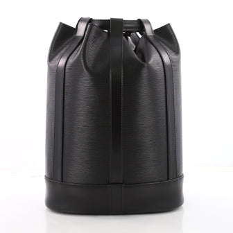 Louis Vuitton Randonnee Handbag Epi Leather PM Black 3575904