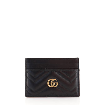 Gucci GG Marmont Card Holder Matelasse Leather