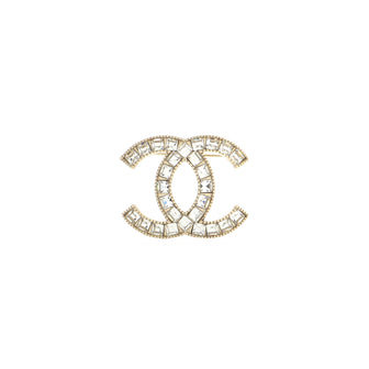 Chanel CC Brooch Metal with Crystals