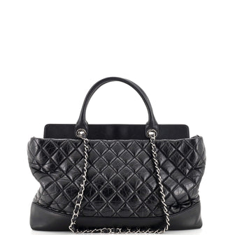 Be CC Tote Quilted Aged Calfskin Large