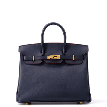 Birkin Handbag Black Epsom with Gold Hardware 25
