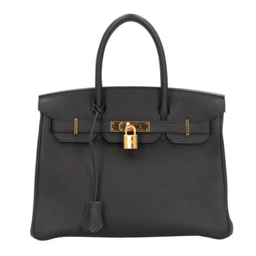 Birkin Handbag Black Togo with Gold Hardware 30