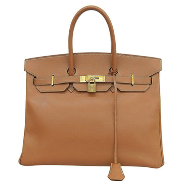 Birkin Handbag Brown Courchevel with Gold Hardware 35