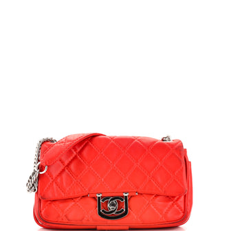 Icons Secret Label Flap Bag Quilted Calfskin Small