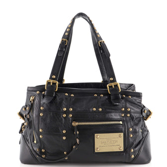 Riveting Handbag Studded Lambskin