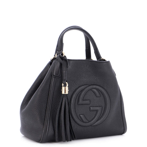 Gucci Soho Convertible Shoulder Bag Leather Small Black 20823031