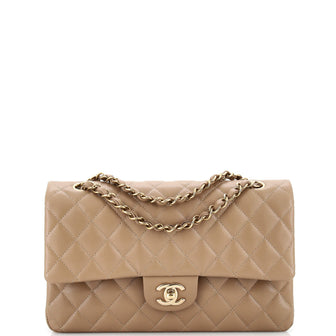 Classic Double Flap Bag Quilted Caviar Medium