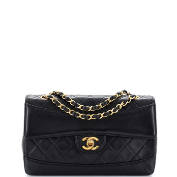 Vintage CC Chain Flap Bag Quilted Lambskin Small