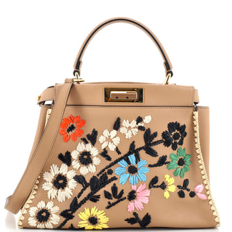 Peekaboo Bag Embroidered Leather Regular