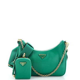 Prada Re-edition 2005 Saffiano Leather Bag in Green