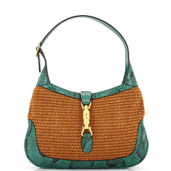 Jackie 1961 Hobo Straw with Python Small