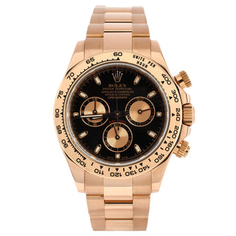 Oyster Perpetual Cosmograph Daytona Black Automatic Watch Rose Gold 40