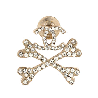 CC Crossbones Brooch Metal with Enamel