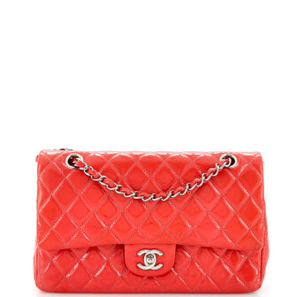 Classic Double Flap Bag Quilted Patent Medium