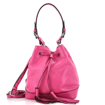 Convertible Drawstring Bucket Bag Soft Calf Small