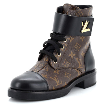 Louis Vuitton Women's Wonderland Flat Ranger Boots Monogram Canvas and Leather