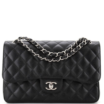 Classic Double Flap Bag Quilted Caviar Jumbo