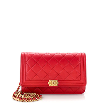 Chanel Boy Wallet on Chain Quilted Lambskin