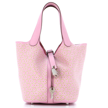 Hermes Picotin Lock Bag Lucky Daisy Printed Swift PM