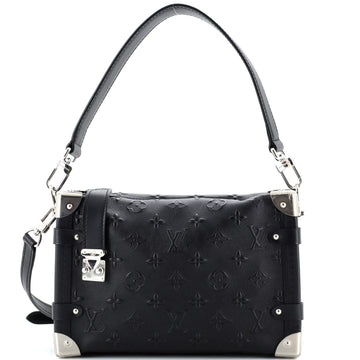 Louis Vuitton Side Trunk Handbag Debossed Monogram Leather PM