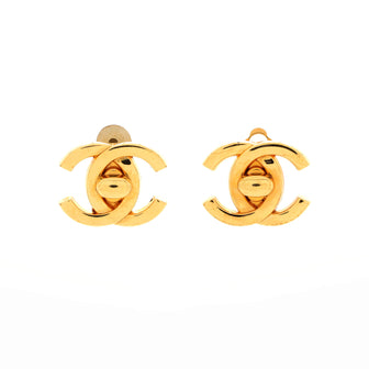 Chanel CC Turnlock Clip-On Earrings Metal