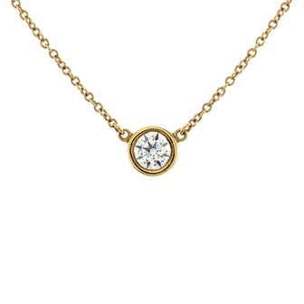 Tiffany & Co. Elsa Peretti Diamonds By The Yard Pendant Necklace 18K Yellow Gold with Diamond 0.30-0.39CT