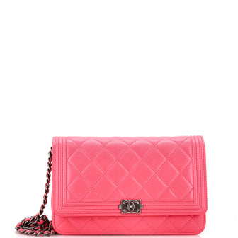 Chanel Boy Wallet on Chain Quilted Lambskin