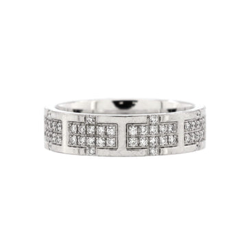 Hermes Kilim Ring 18K White Gold and Diamonds