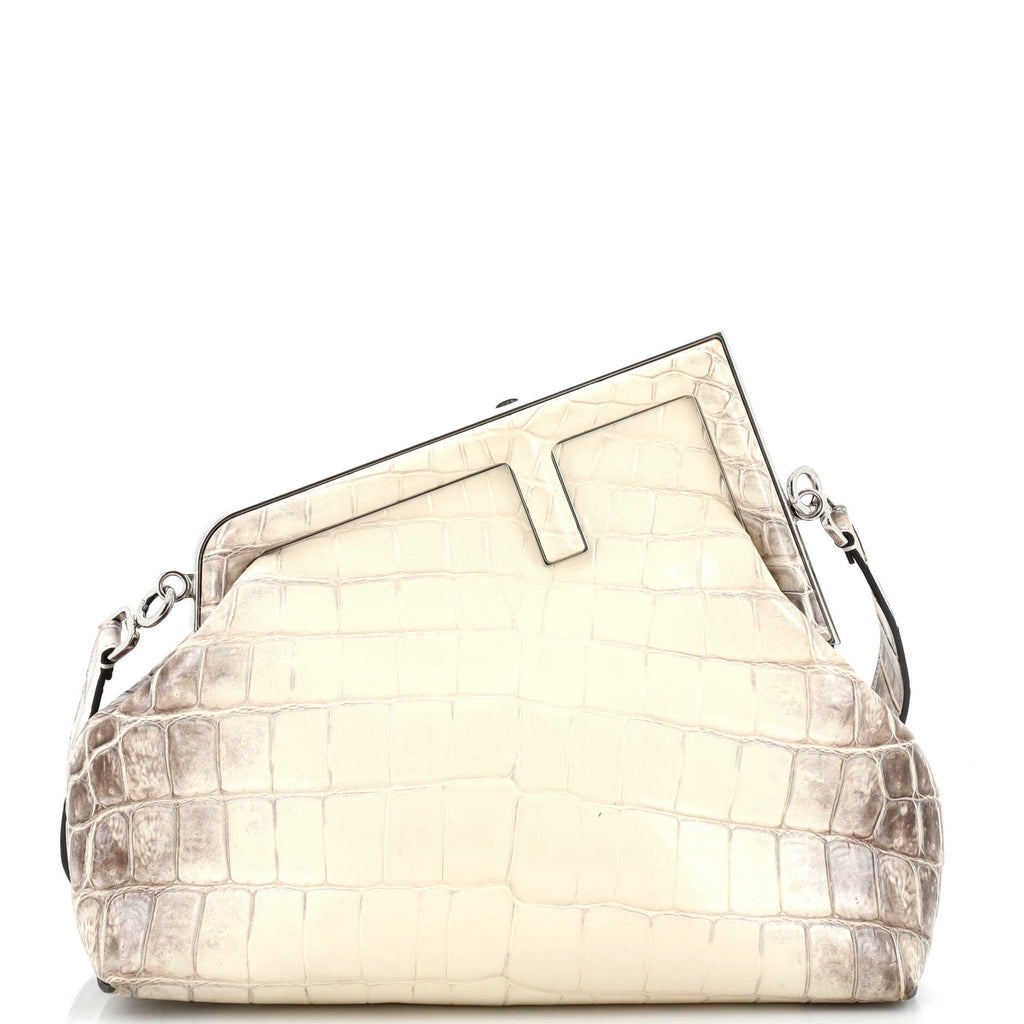 Fendi First Bag Himalaya Crocodile Medium Gray 2517811