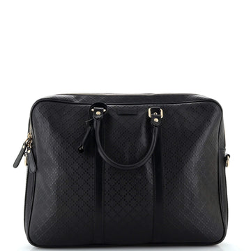 Gucci Bright Convertible Briefcase Diamante Leather Large