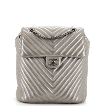 Chanel Urban Spirit Backpack Chevron Iridescent Calfskin Large