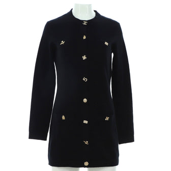 Chanel Women's Lucky Charms Crewneck Cardigan Dress Cashmere