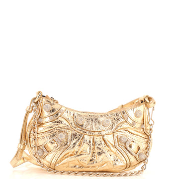 Balenciaga Le Cagole Giant Studs Shoulder Bag Leather with Crystals Mini