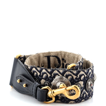 Christian Dior Shoulder Strap Embellished Oblique Canvas