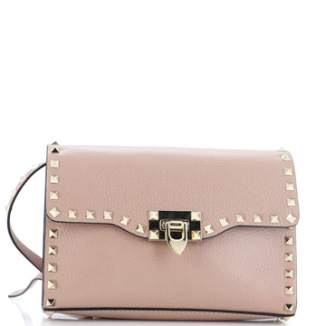 Valentino Garavani Rockstud Flip Lock Flap Bag Leather Small