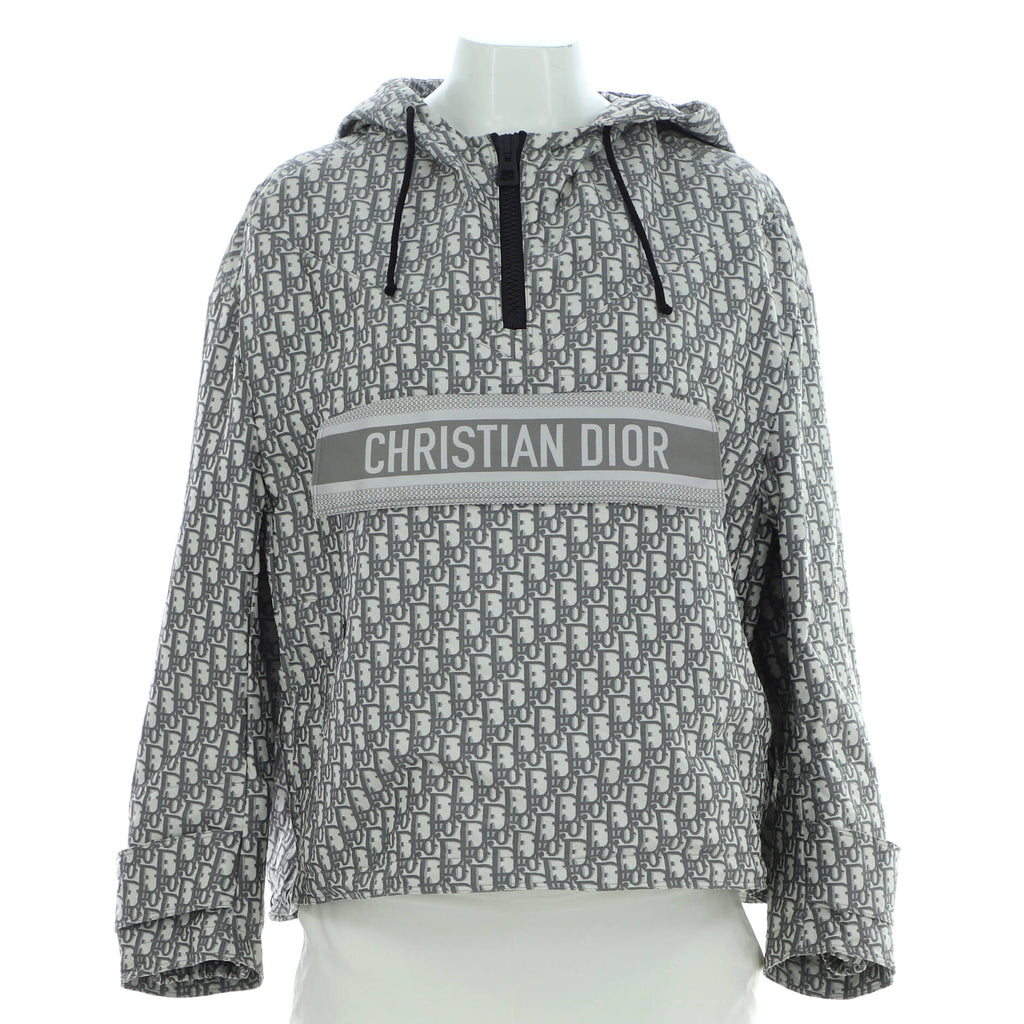 Christian Dior Women's Hooded Anorak Jacket Oblique Jacquard 253916