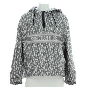 Christian Dior Women's Hooded Anorak Jacket Oblique Jacquard