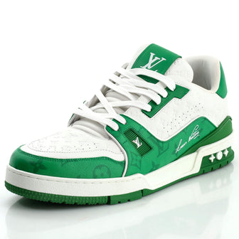 Louis Vuitton Men's LV Trainer Sneakers Monogram Taigarama and Leather
