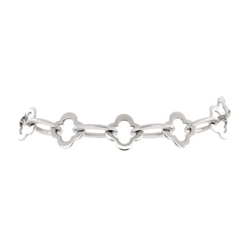 Van Cleef & Arpels Byzantine Alhambra Chain Link Bracelet 18K White Gold