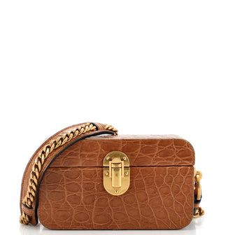 Prada Trunk Box Chain Bag Crocodile