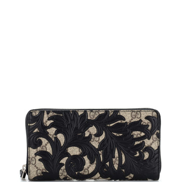 Gucci Zip Around Wallet Arabesque GG Coated Canvas
