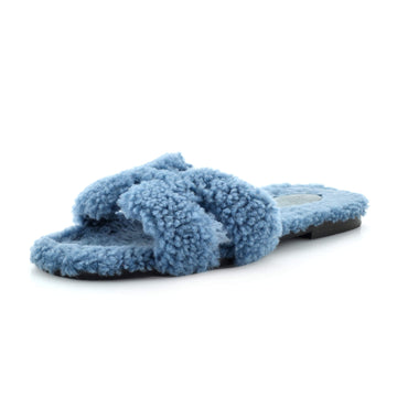 Hermes Women's Oran Sandals Shearling