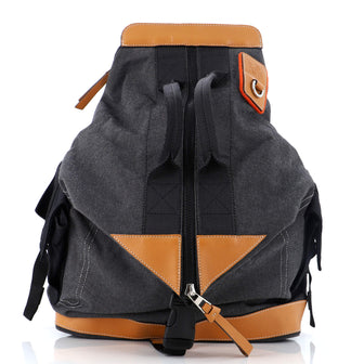 Loewe Eye/Loewe/Nature Convertible Tote Backpack Canvas with Leather