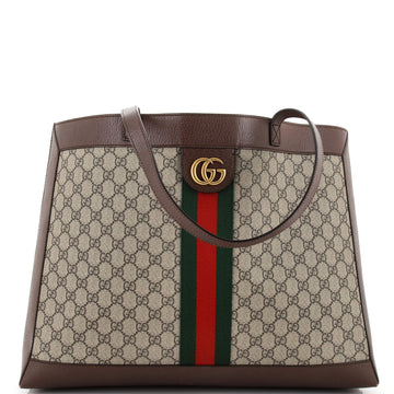 Gucci Ophidia Soft Open Tote GG Coated Canvas East West