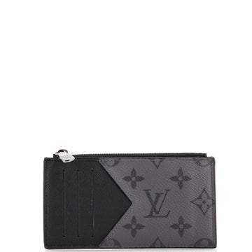 Louis Vuitton Coin Card Holder Reverse Monogram Eclipse Canvas