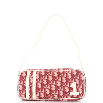Christian Dior Vintage Trotter Baguette Shoulder Bag Diorissimo Canvas