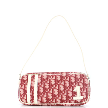 Christian Dior Vintage Trotter Baguette Shoulder Bag Diorissimo Canvas